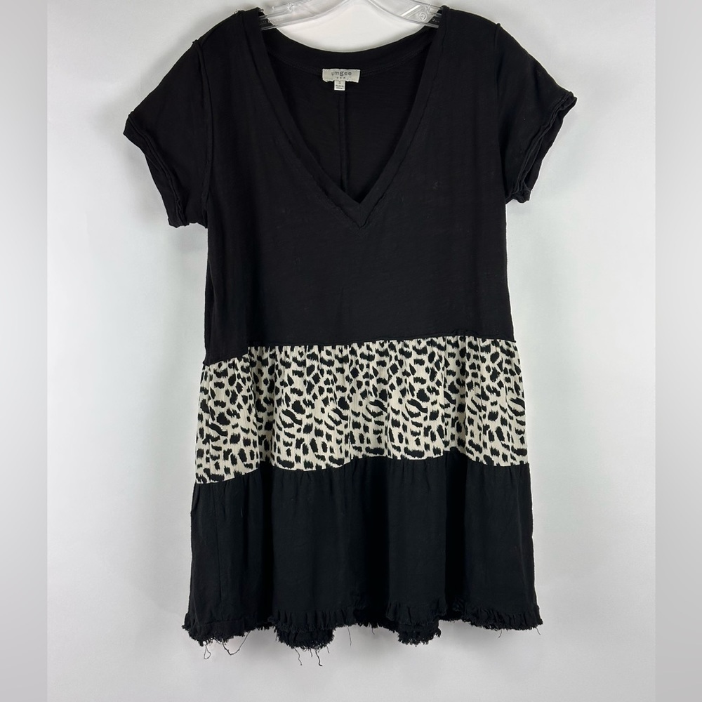 Women's Animal Print & Ruffle Tiered Mini Dress